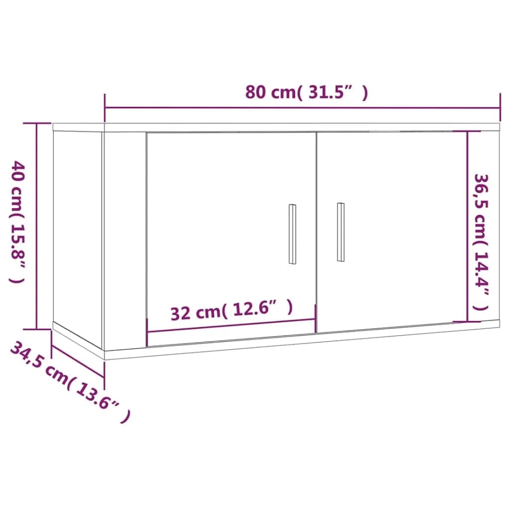 2-tlg. TV-Schrank-Set Grau Sonoma Holzwerkstoff