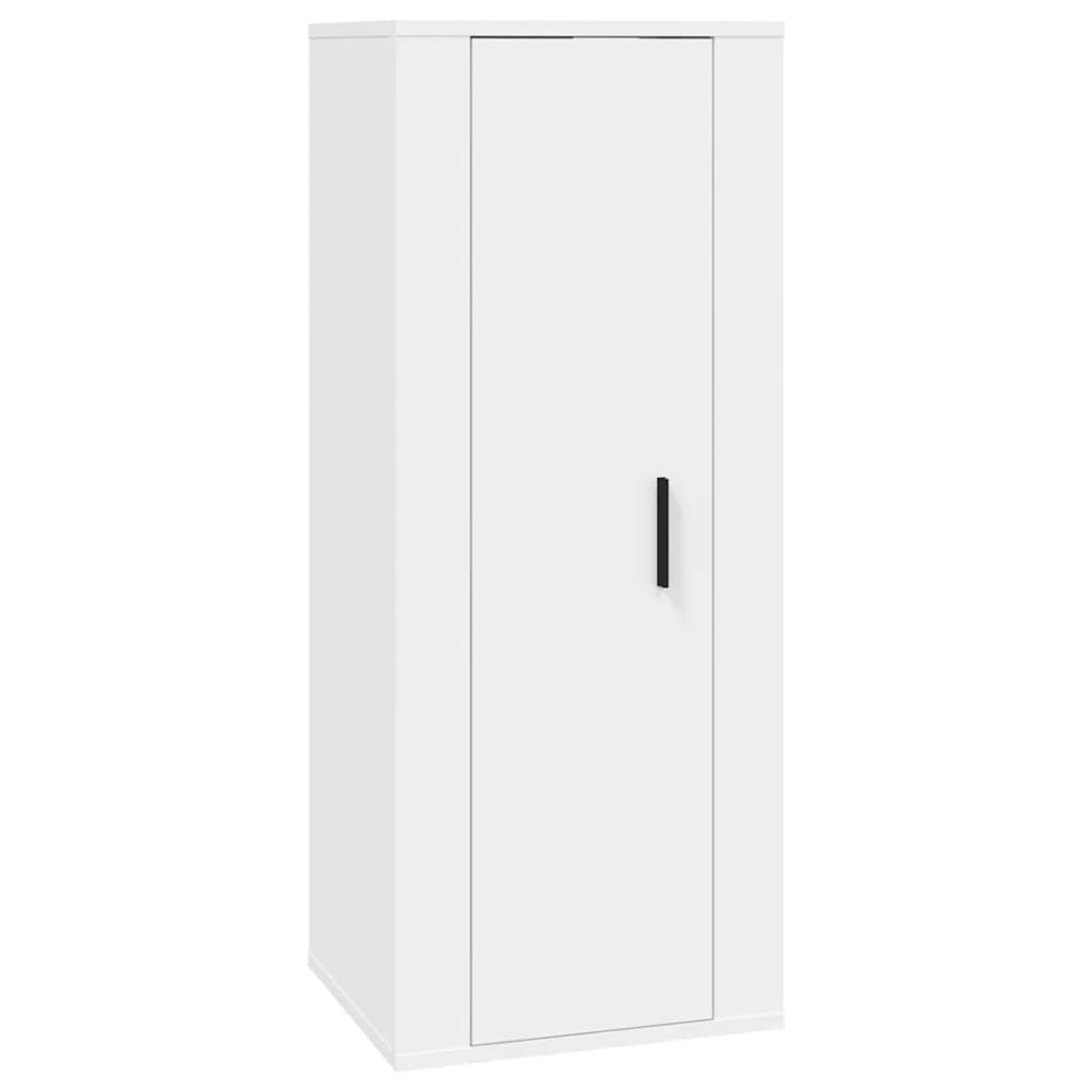 3-tlg. TV-Schrank-Set Weiß Holzwerkstoff