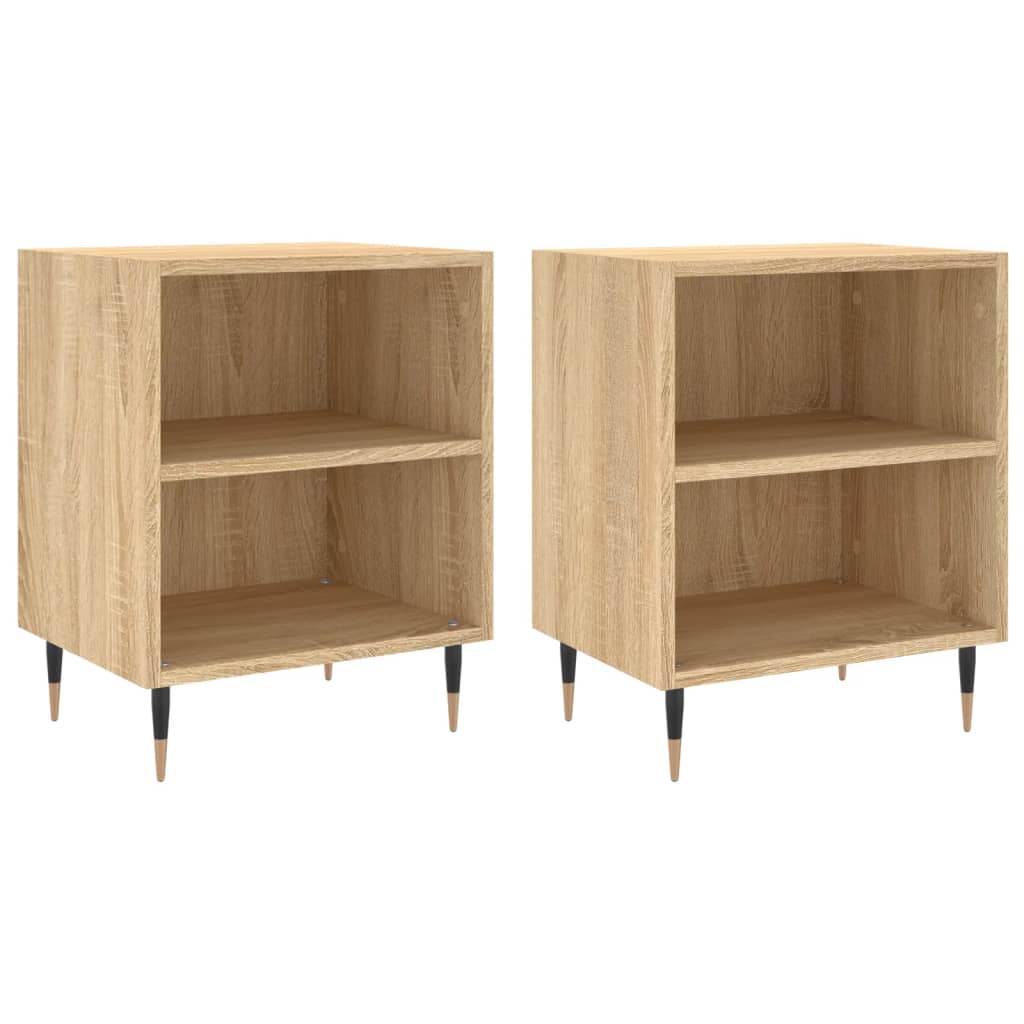 Tables de chevet 2 pcs. Chêne Sonoma 40x30x50 cm matériau bois