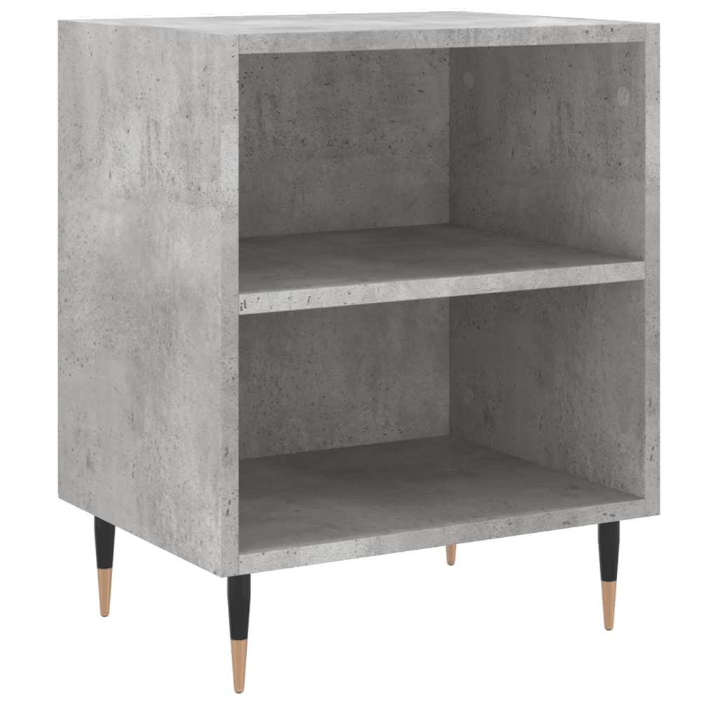 Bedside tables 2 pcs. Concrete grey 40x30x50 cm wood material