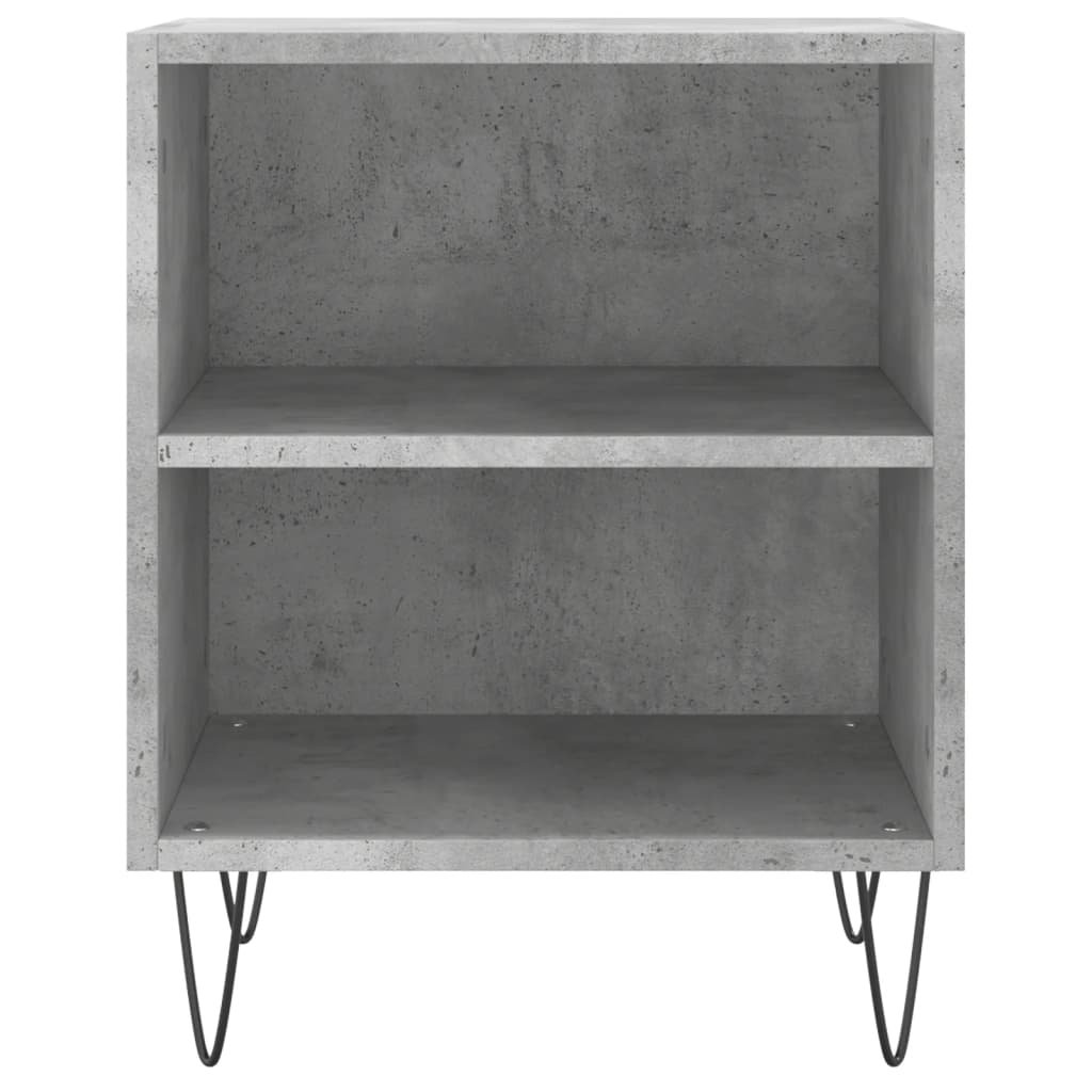 Bedside tables 2 pcs. Concrete grey 40x30x50 cm wood material