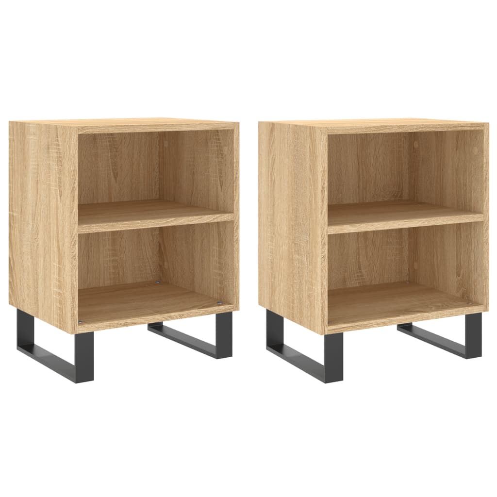 Tables de chevet 2 pcs. Chêne Sonoma 40x30x50 cm matériau bois