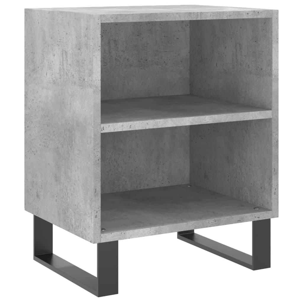 Bedside tables 2 pcs. Concrete grey 40x30x50 cm wood material