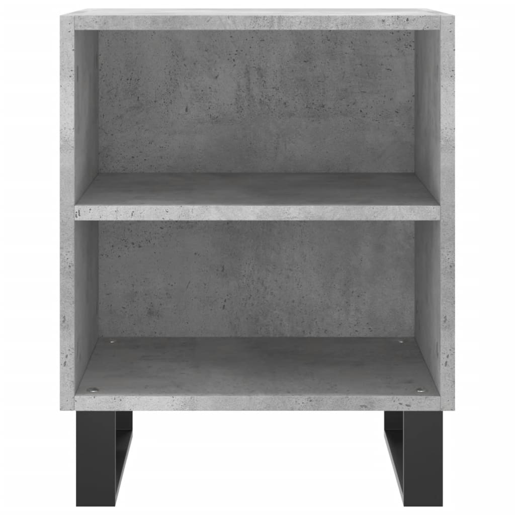 Bedside tables 2 pcs. Concrete grey 40x30x50 cm wood material