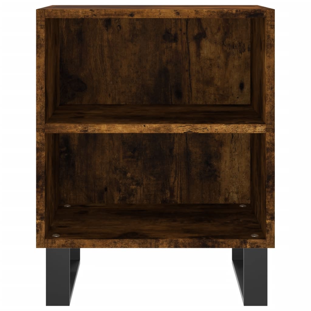 Bedside table smoked oak 40x30x50 cm wood material