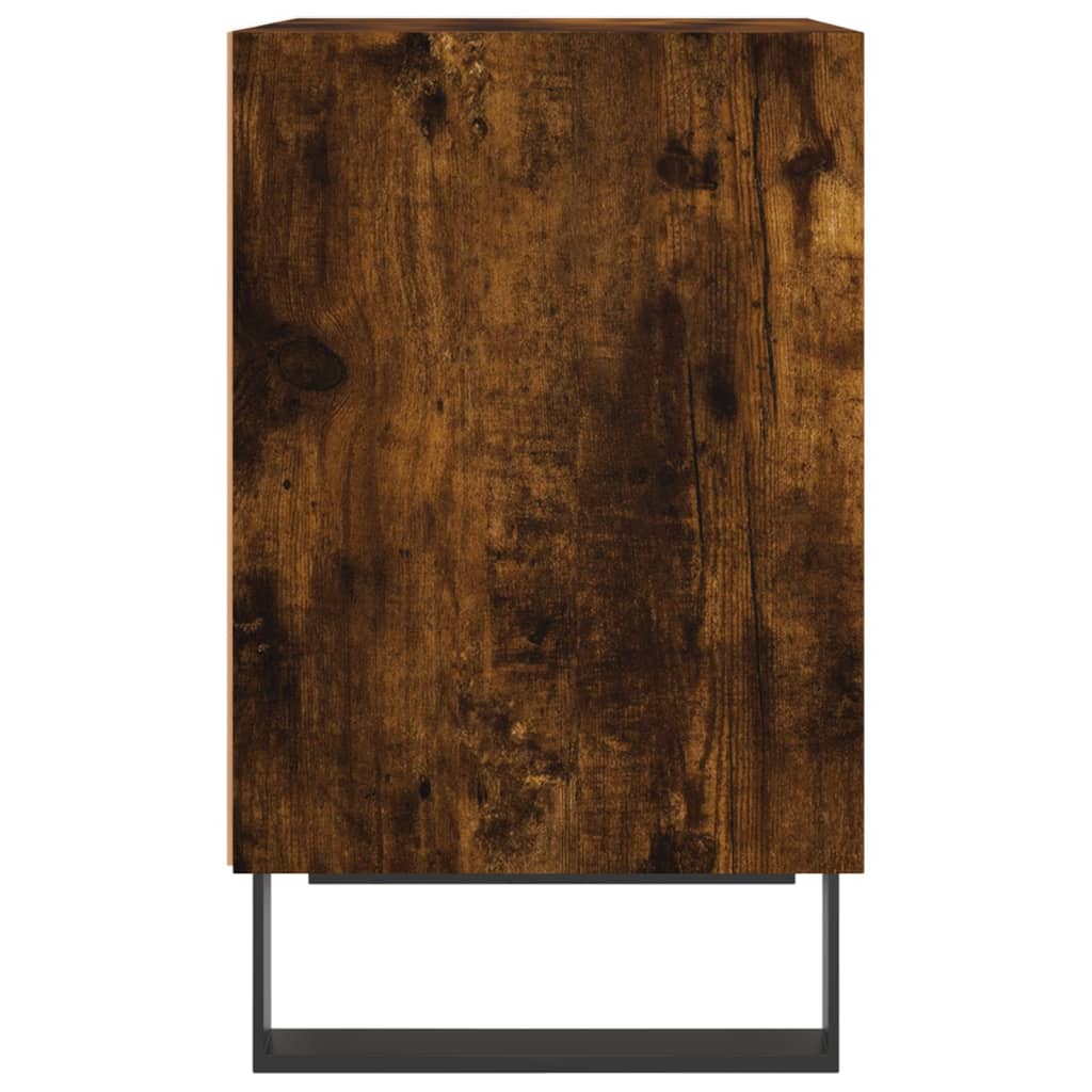 Bedside table smoked oak 40x30x50 cm wood material