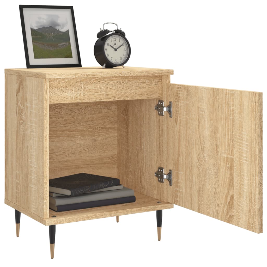 Tables de chevet 2 pcs. Chêne Sonoma 40x30x50 cm matériau bois