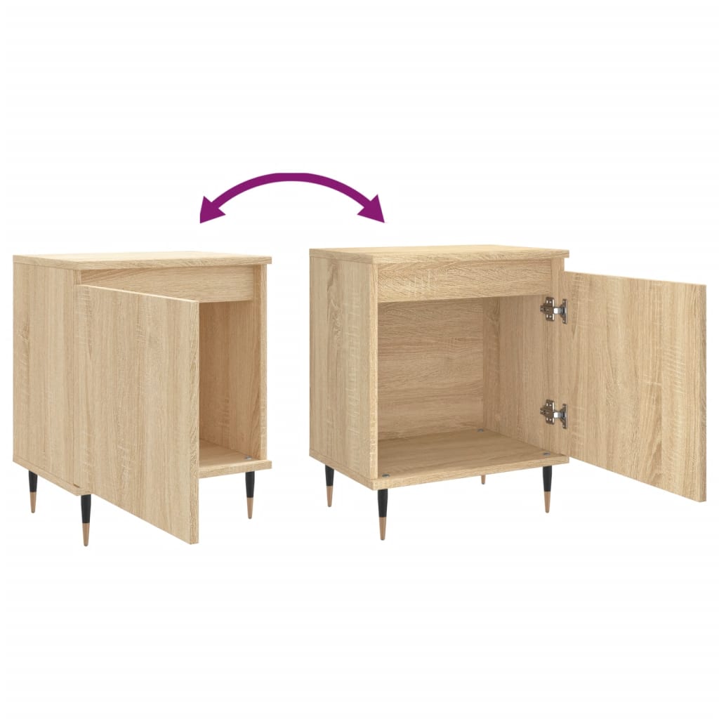 Tables de chevet 2 pcs. Chêne Sonoma 40x30x50 cm matériau bois