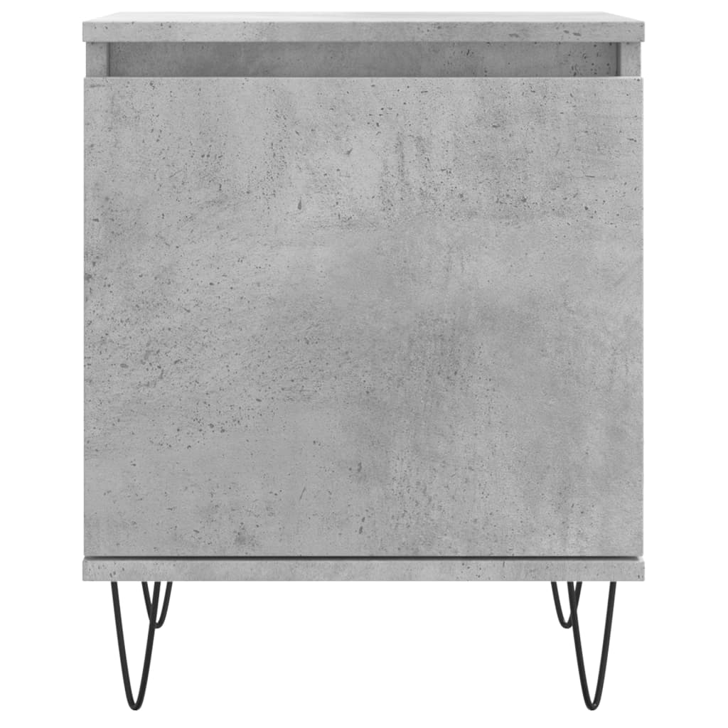 Bedside tables 2 pcs. Concrete grey 40x30x50 cm wood material