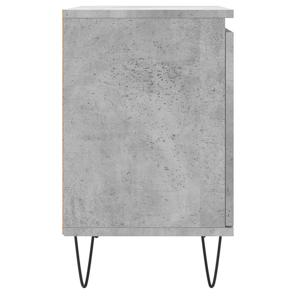 Bedside tables 2 pcs. Concrete grey 40x30x50 cm wood material