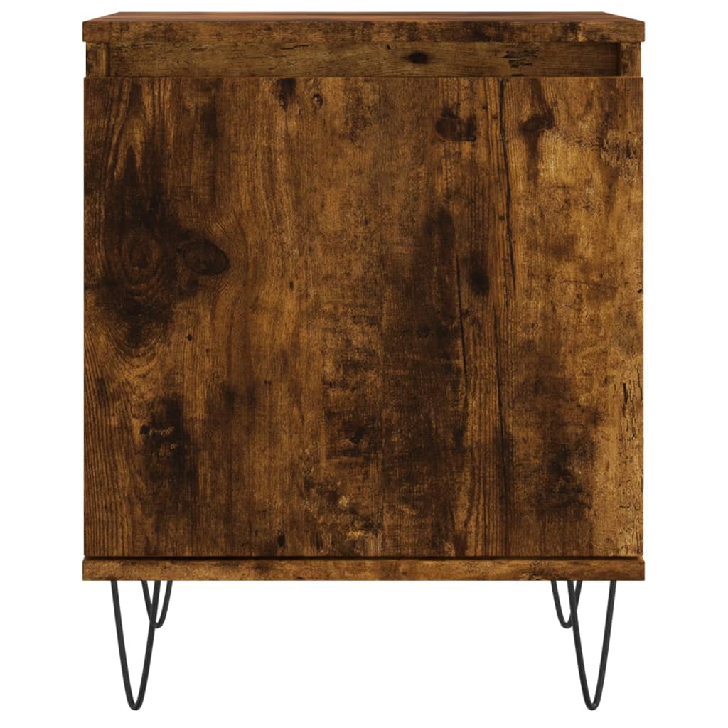 Bedside table smoked oak 40x30x50 cm wood material