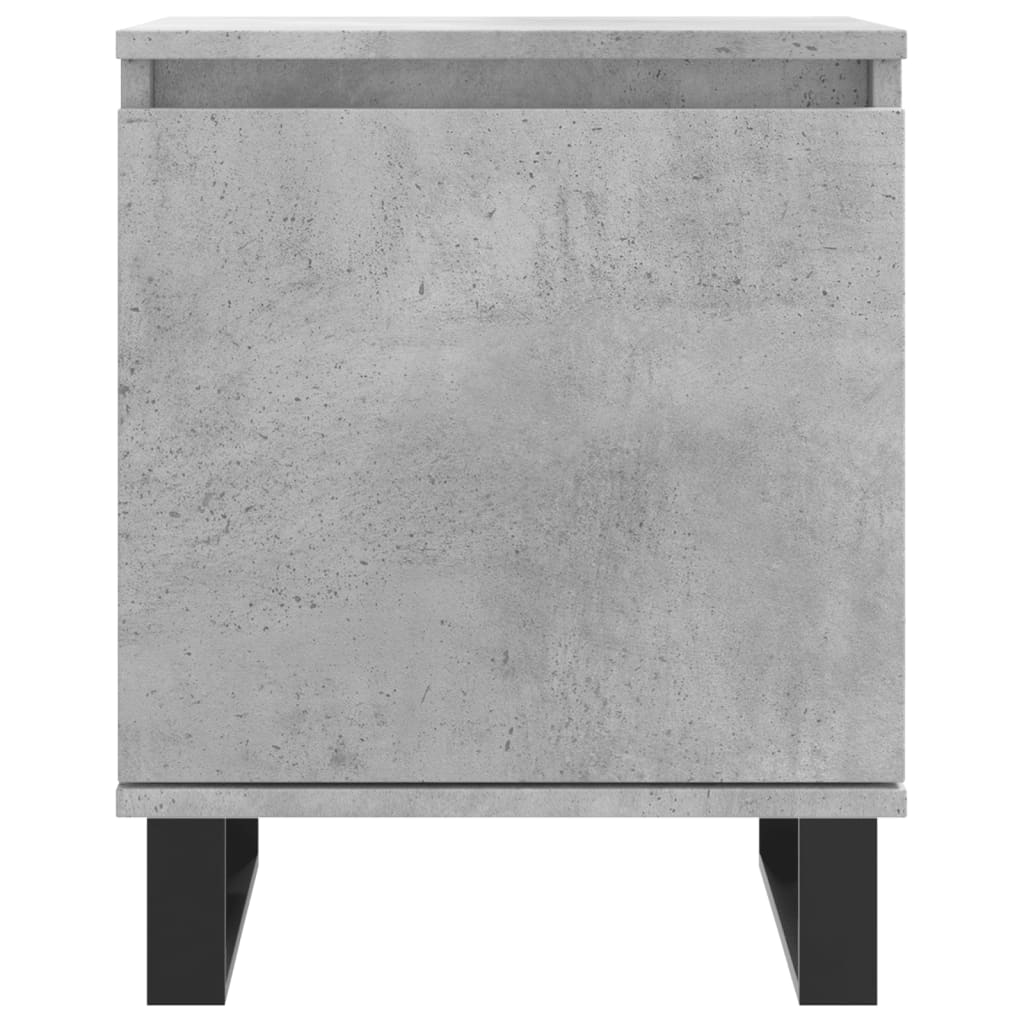 Bedside tables 2 pcs. Concrete grey 40x30x50 cm wood material