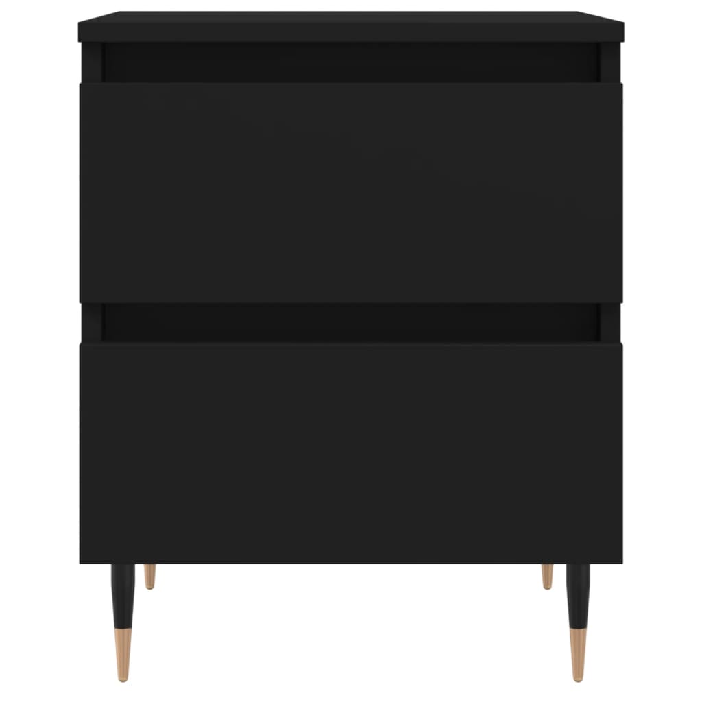 Tables de chevet 2 pcs. Noir 40x35x50 cm en bois