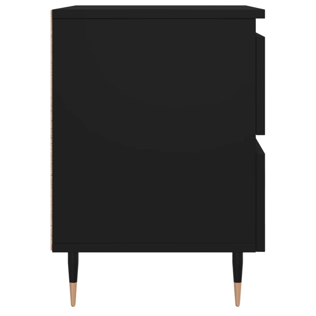 Tables de chevet 2 pcs. Noir 40x35x50 cm en bois
