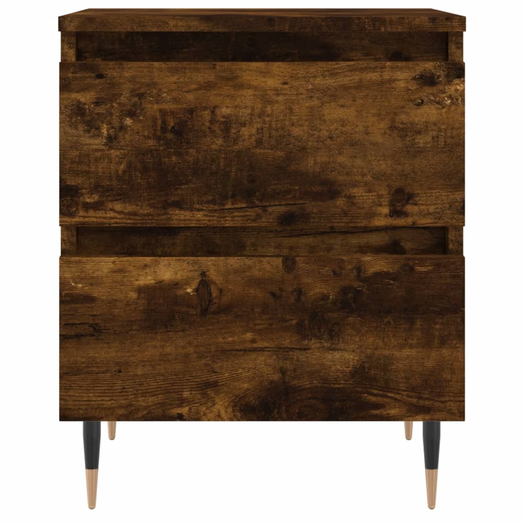 Bedside table smoked oak 40x35x50 cm wood material