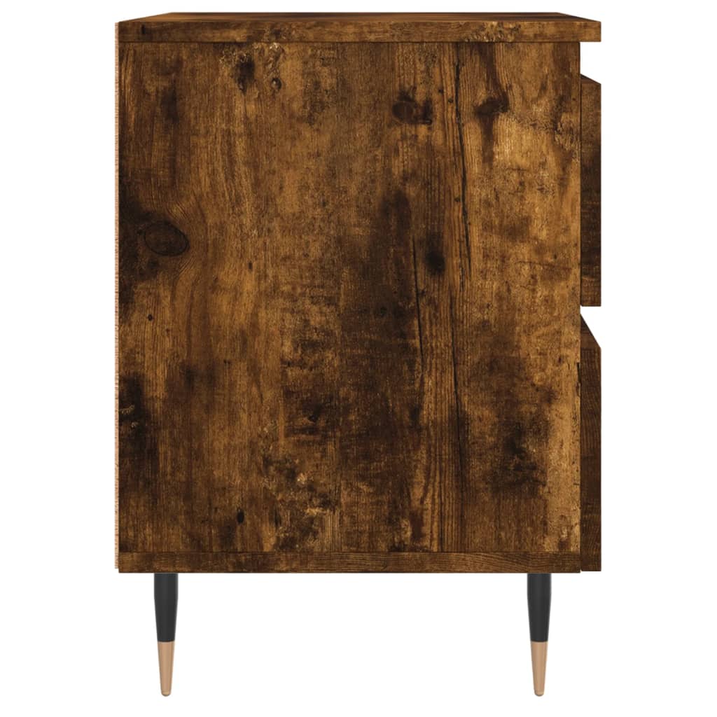 Bedside table smoked oak 40x35x50 cm wood material