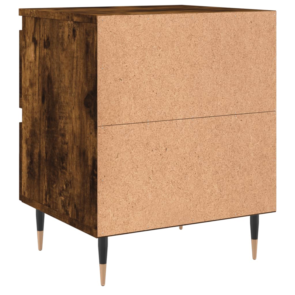 Bedside table smoked oak 40x35x50 cm wood material