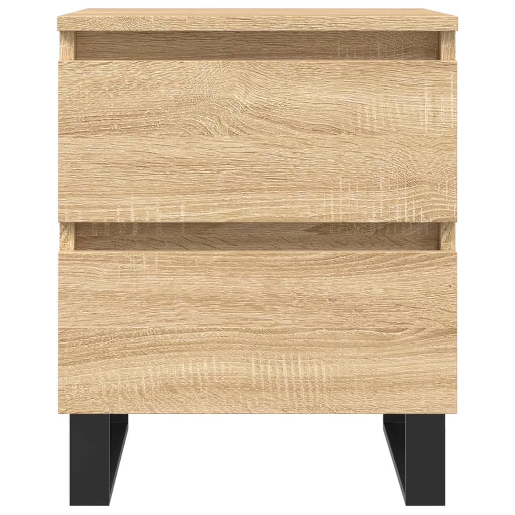 Nachttische 2 Stk. Sonoma-Eiche 40x35x50 cm Holzwerkstoff