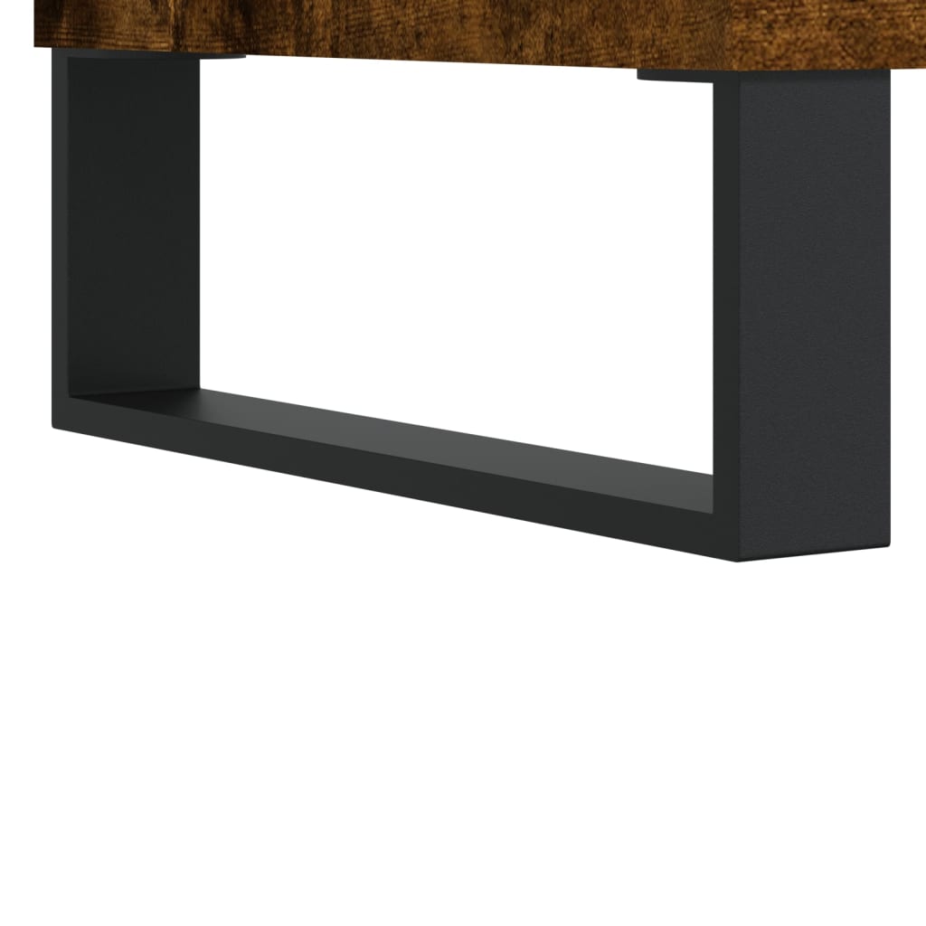 Tables de chevet 2 pcs. chêne fumé 40x35x50 cm matériau bois
