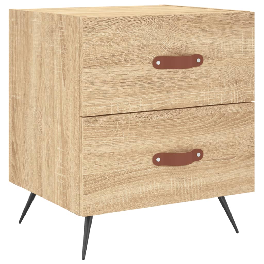 Tables de chevet 2 pcs. Chêne Sonoma 40x35x47,5 cm matériau bois