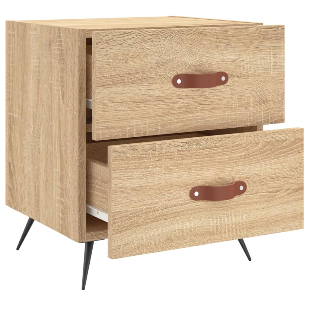 Tables de chevet 2 pcs. Chêne Sonoma 40x35x47,5 cm matériau bois