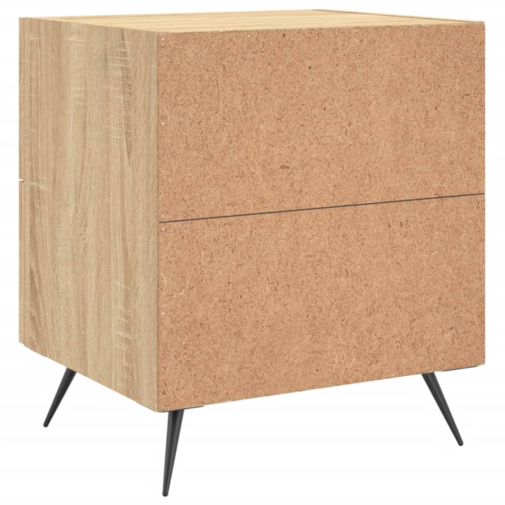 Tables de chevet 2 pcs. Chêne Sonoma 40x35x47,5 cm matériau bois