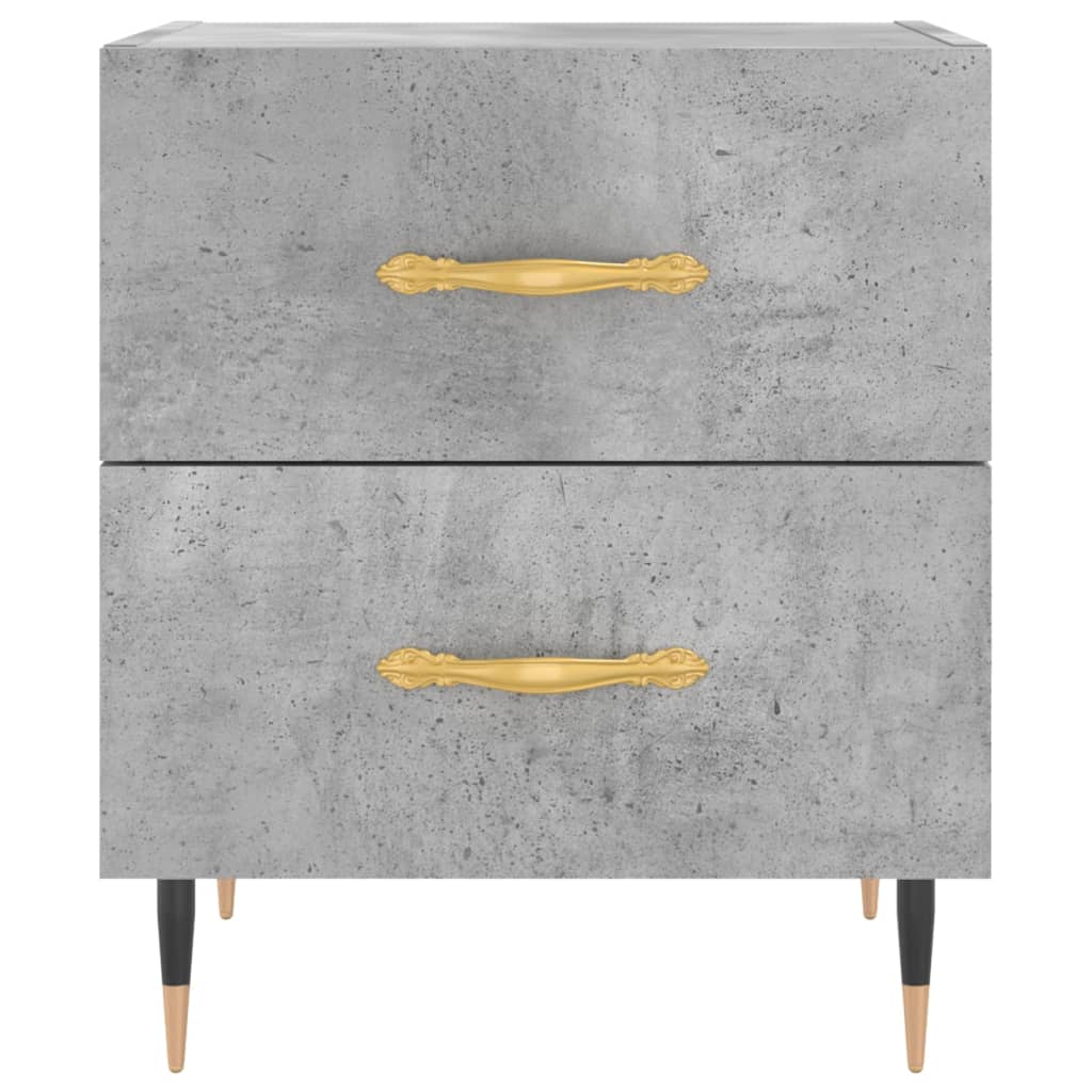 Bedside tables 2 pcs. Concrete grey 40x35x47.5 cm wood material