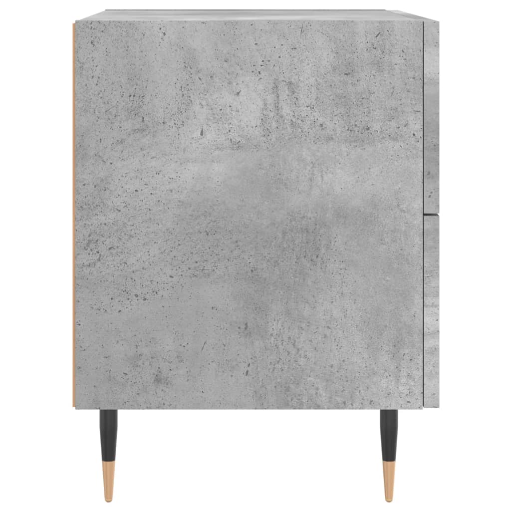 Bedside tables 2 pcs. Concrete grey 40x35x47.5 cm wood material