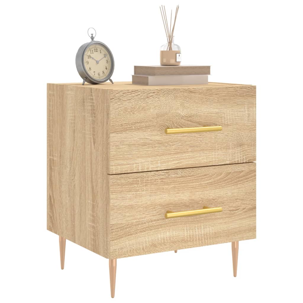Tables de chevet 2 pcs. Chêne Sonoma 40x35x47,5 cm matériau bois