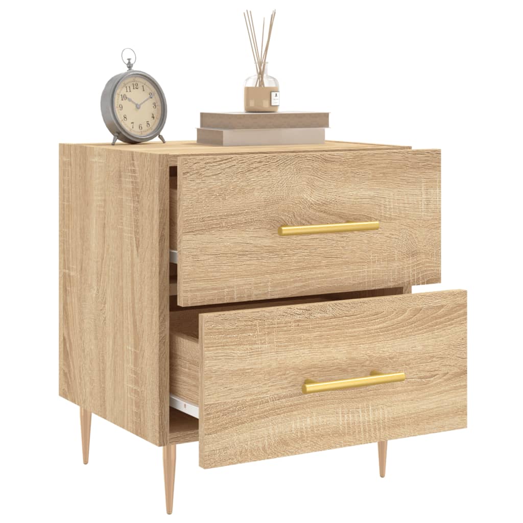 Tables de chevet 2 pcs. Chêne Sonoma 40x35x47,5 cm matériau bois