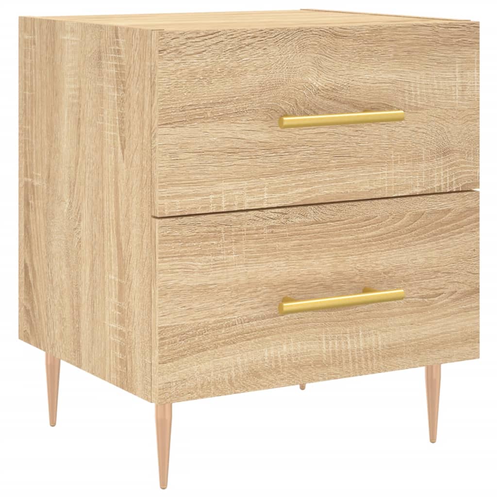 Tables de chevet 2 pcs. Chêne Sonoma 40x35x47,5 cm matériau bois