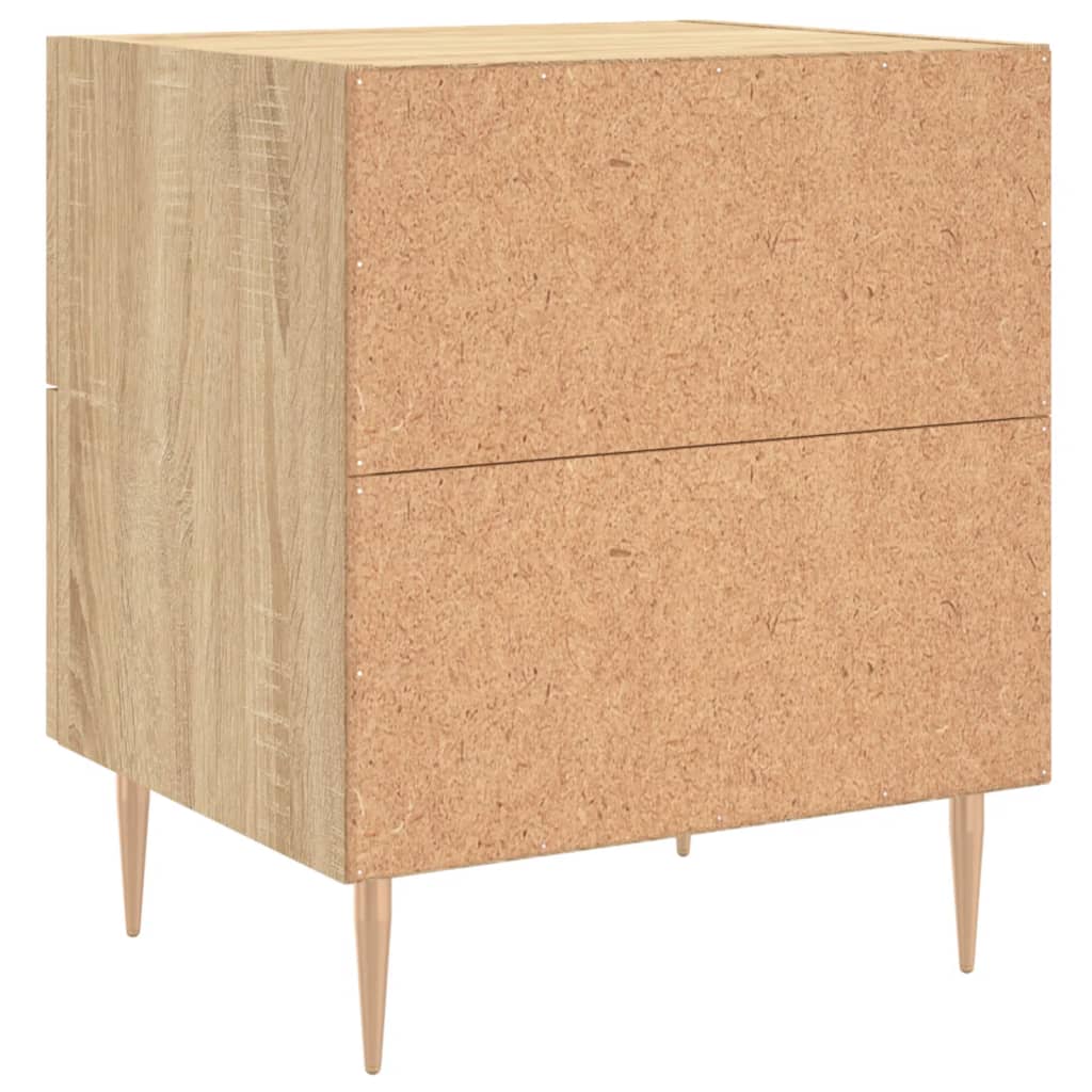 Tables de chevet 2 pcs. Chêne Sonoma 40x35x47,5 cm matériau bois