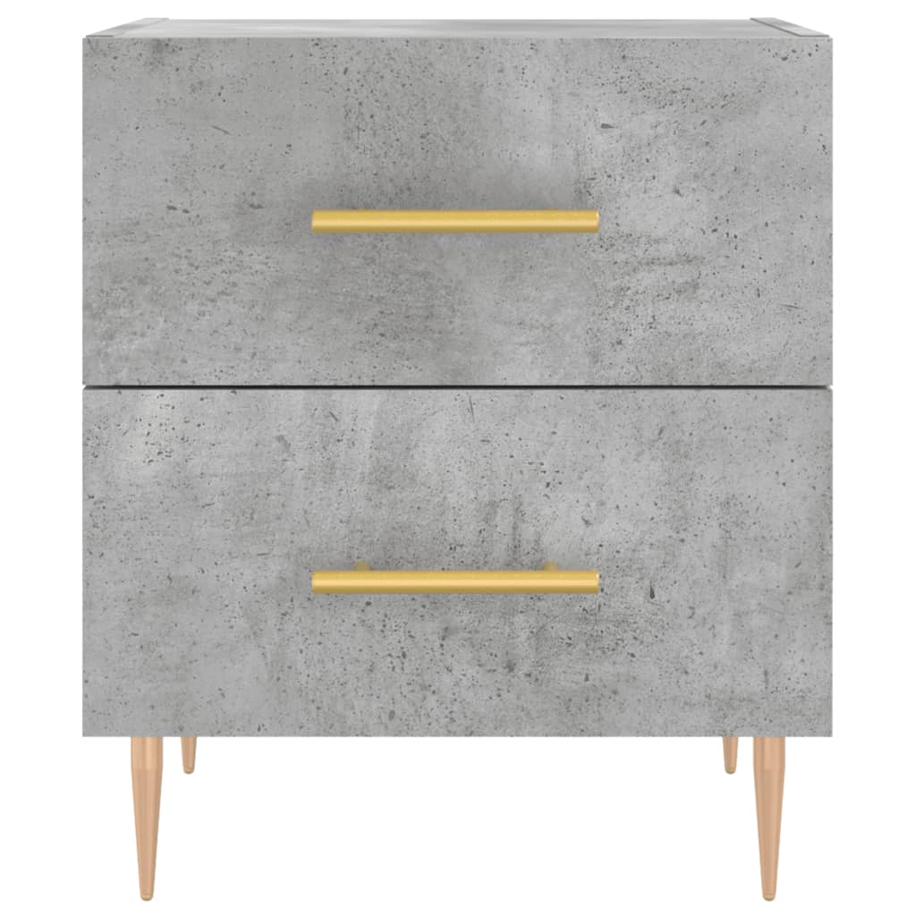 Bedside tables 2 pcs. Concrete grey 40x35x47.5 cm wood material