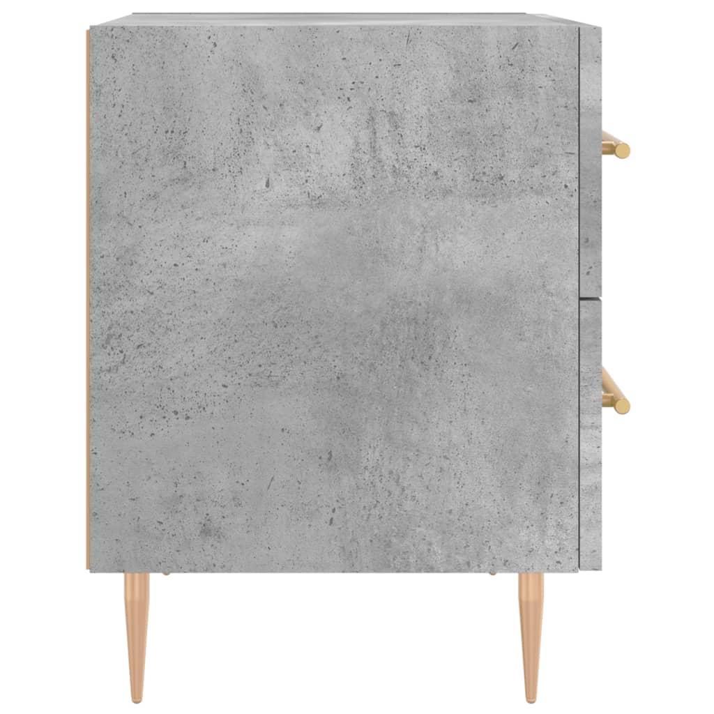 Bedside tables 2 pcs. Concrete grey 40x35x47.5 cm wood material