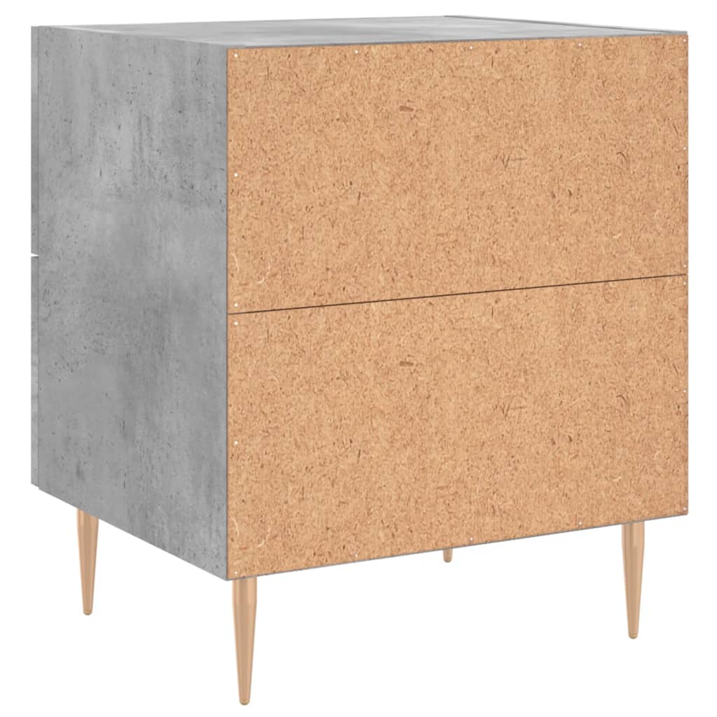 Bedside tables 2 pcs. Concrete grey 40x35x47.5 cm wood material