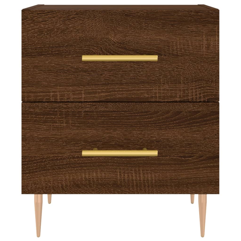 Nachttische 2Stk. Braun Eichen-Optik 40x35x47,5cm Holzwerkstoff