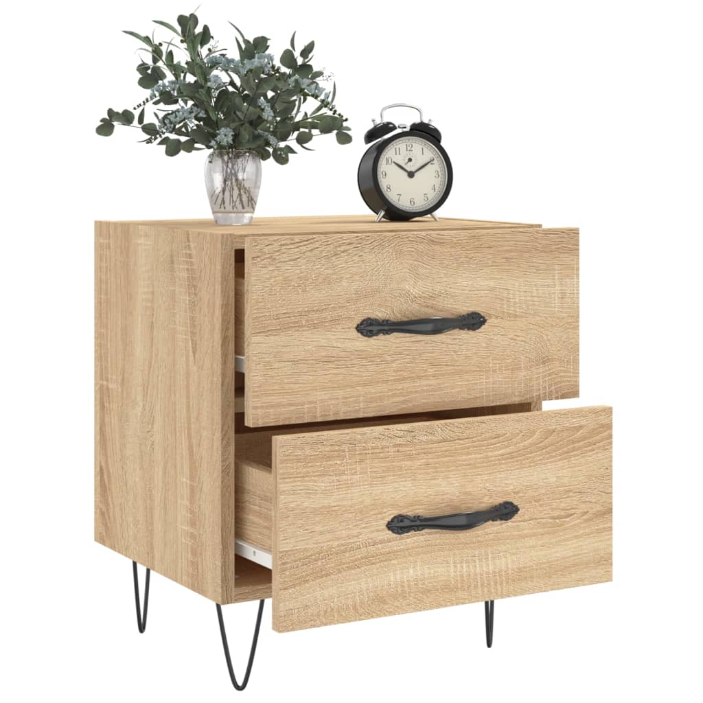 Tables de chevet 2 pcs. Chêne Sonoma 40x35x47,5 cm matériau bois