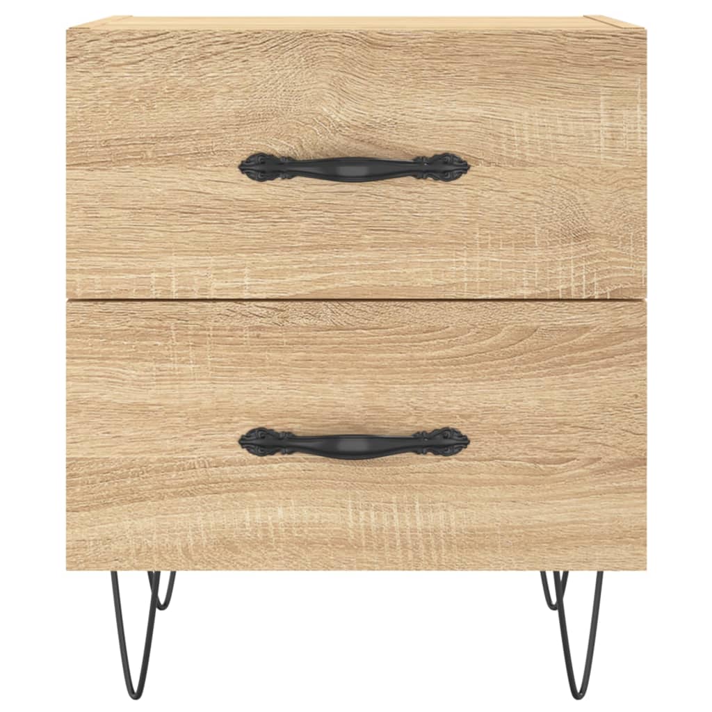 Tables de chevet 2 pcs. Chêne Sonoma 40x35x47,5 cm matériau bois