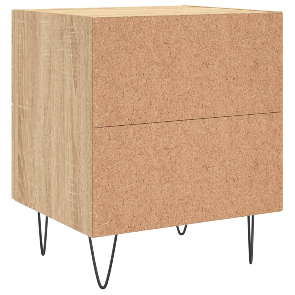 Tables de chevet 2 pcs. Chêne Sonoma 40x35x47,5 cm matériau bois