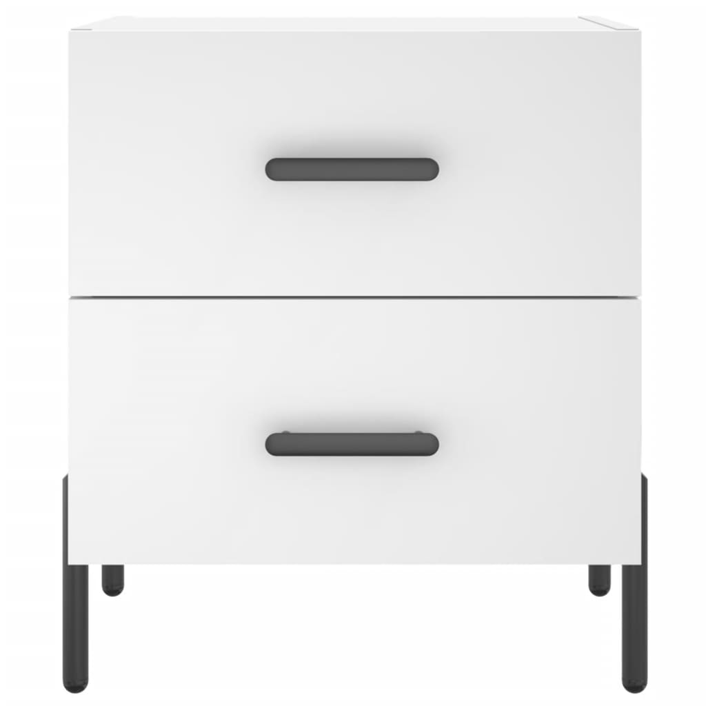 Bedside tables 2 pcs. White 40x35x47.5 cm wood material