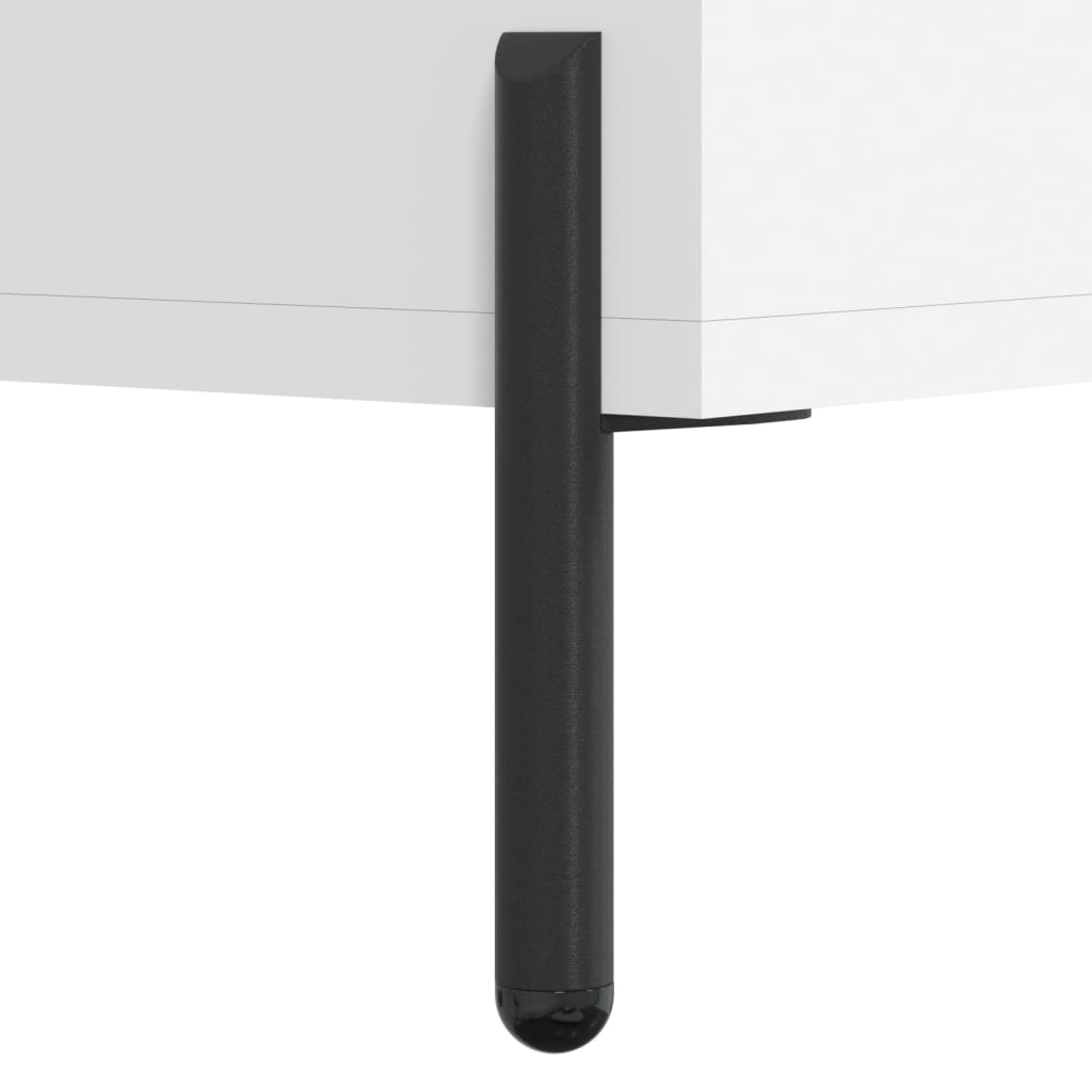 Bedside tables 2 pcs. White 40x35x47.5 cm wood material