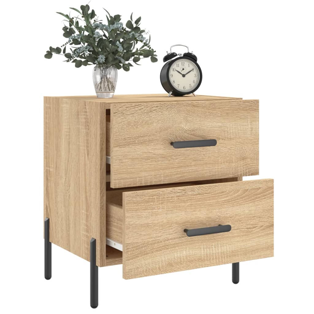 Tables de chevet 2 pcs. Chêne Sonoma 40x35x47,5 cm matériau bois