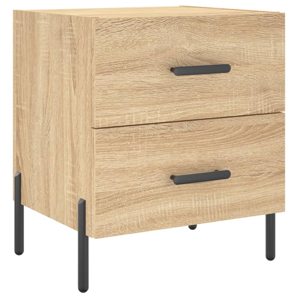 Tables de chevet 2 pcs. Chêne Sonoma 40x35x47,5 cm matériau bois
