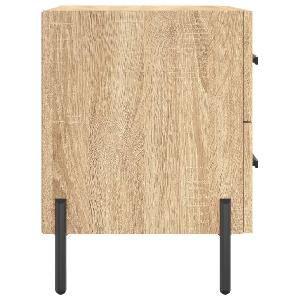 Tables de chevet 2 pcs. Chêne Sonoma 40x35x47,5 cm matériau bois