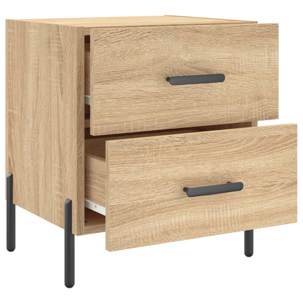 Tables de chevet 2 pcs. Chêne Sonoma 40x35x47,5 cm matériau bois