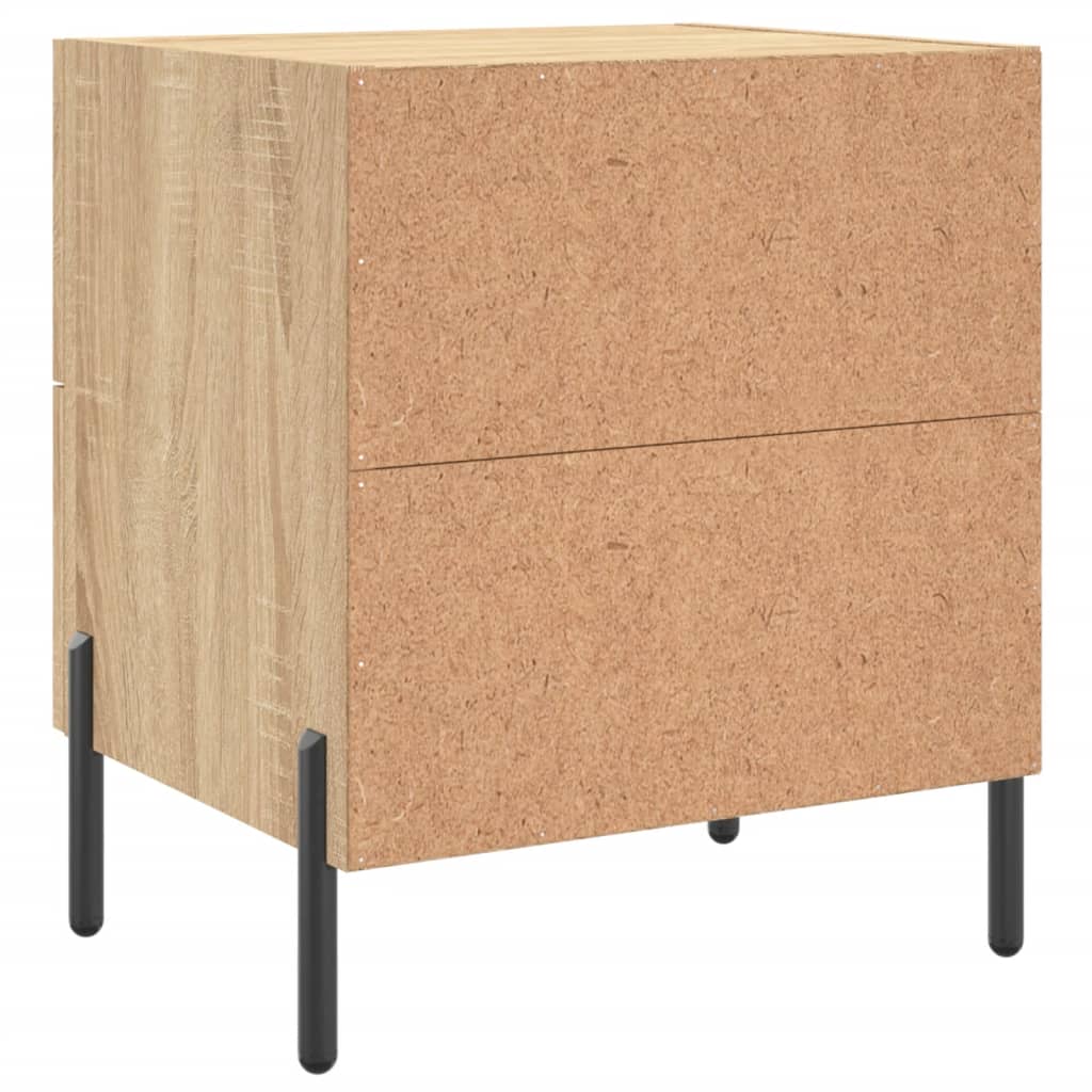 Tables de chevet 2 pcs. Chêne Sonoma 40x35x47,5 cm matériau bois