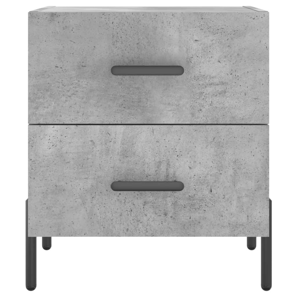 Bedside tables 2 pcs. Concrete grey 40x35x47.5 cm wood material