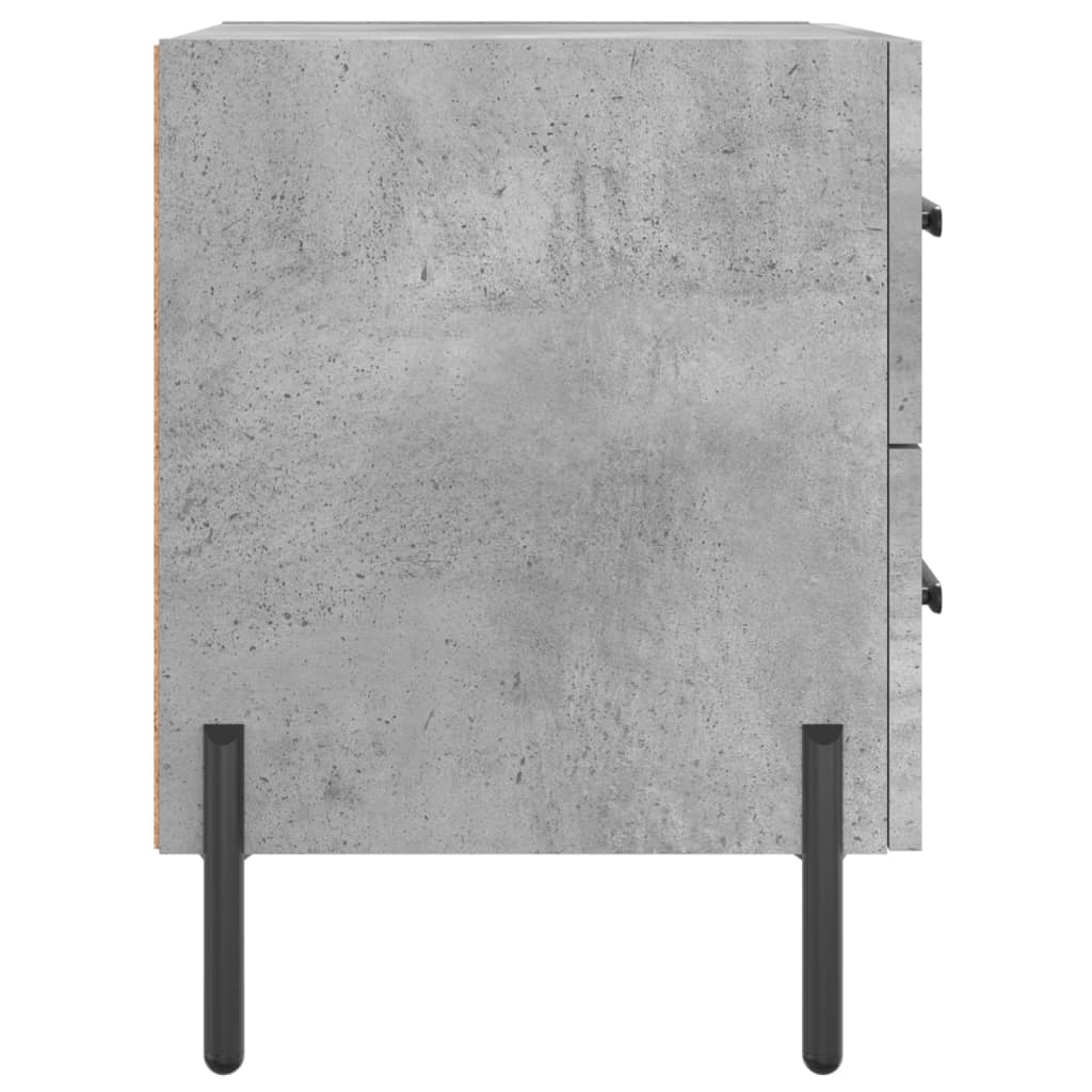 Bedside tables 2 pcs. Concrete grey 40x35x47.5 cm wood material