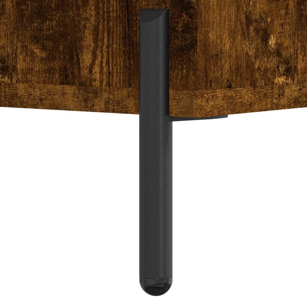 Bedside table smoked oak 40x35x47.5 cm wood material
