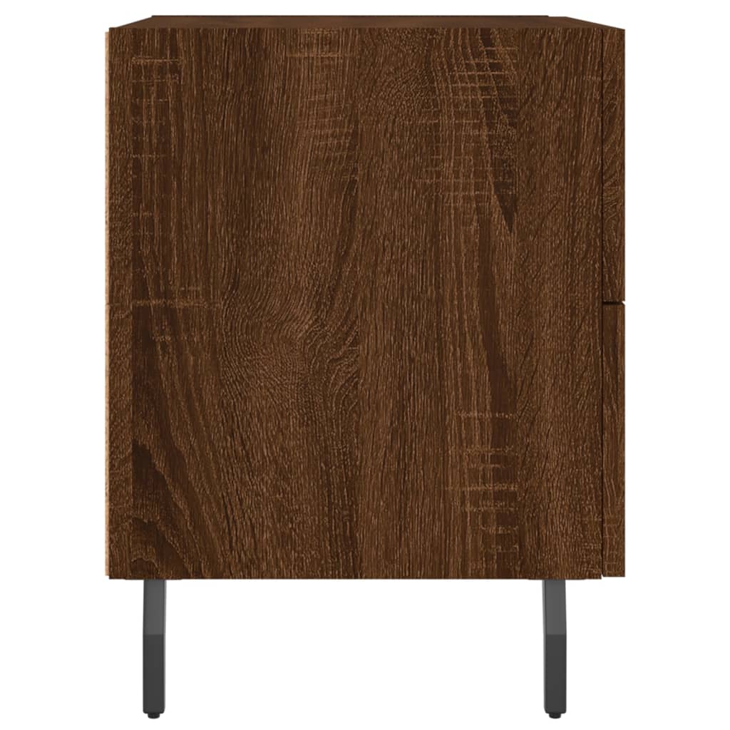 Tables de chevet 2pcs. Aspect chêne brun 40x35x47,5cm matériau bois